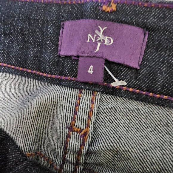 NYDJ Marilyn Straight leg Dark Wash Jean's Pants size 4 - Picture 5 of 13